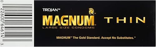 Miniatura 15 de Trojan Magnum Thin - Preservativos lubricados de gran tamaño - 12 unidades (paquete de 1)