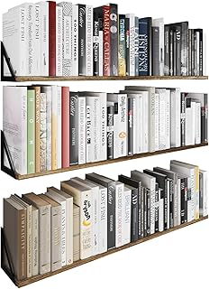 Wallniture Minori Wall Bookshelves for Living Room Decor, 36" Floating Shelves for Bathroom, Kitchen, Bedroom, Floating Bo...