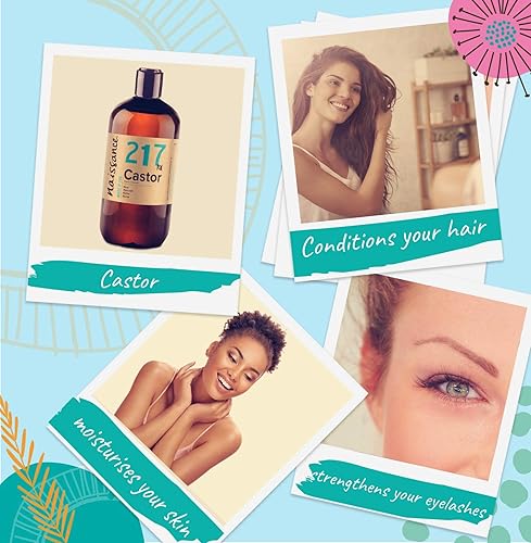 Miniatura 5 de Naissance Aceite de ricino prensado en frío 16 fl oz puro y natural virgen sin refinar vegano libre de hexano sin transgénicos libre de crueldad