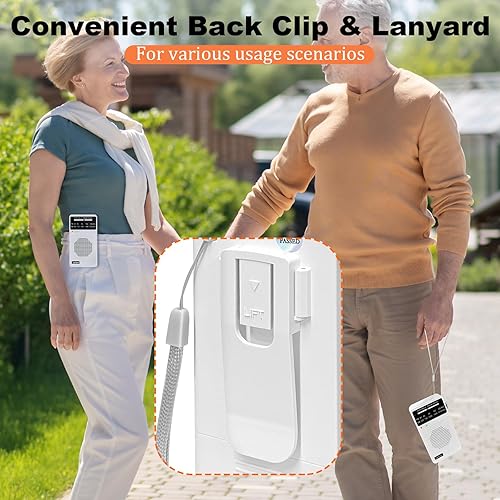 Miniatura 4 de TRELC Radio portátil AM FM, radios de bolsillo con excelente recepción, altavoz y conector para auriculares, mini radios de transistor a pilas con