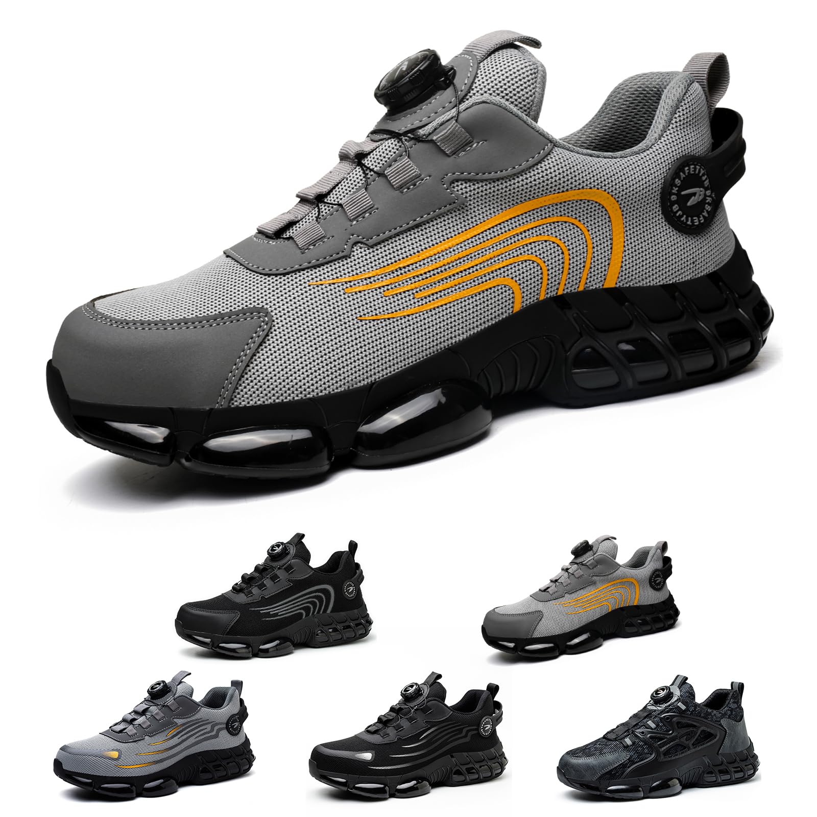 Sicherheitsschuhe Herren Damen Stahlkappe Sneakers Leichte Atmungsaktive Rutschfeste Arbeitsschuhe 36-46 EU