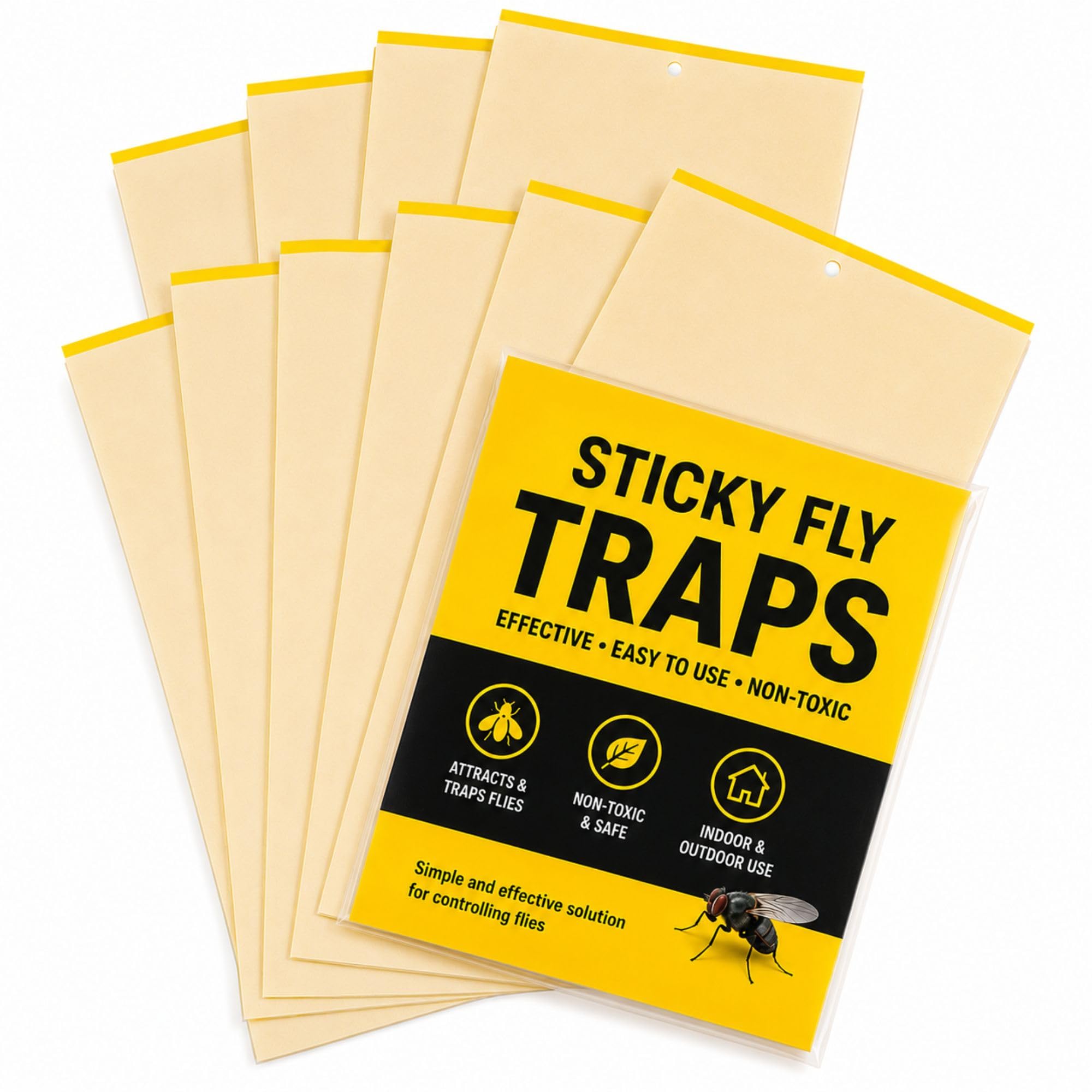 Garden Mile 2pc Hanging Wasp Trap and Insect Traps - Reusable Wasp Catcher, Bee Trap, Hornet Traps, Fruit Fly, Hornet for Indoor and Outdoor repellent (8pc Fly Traps)