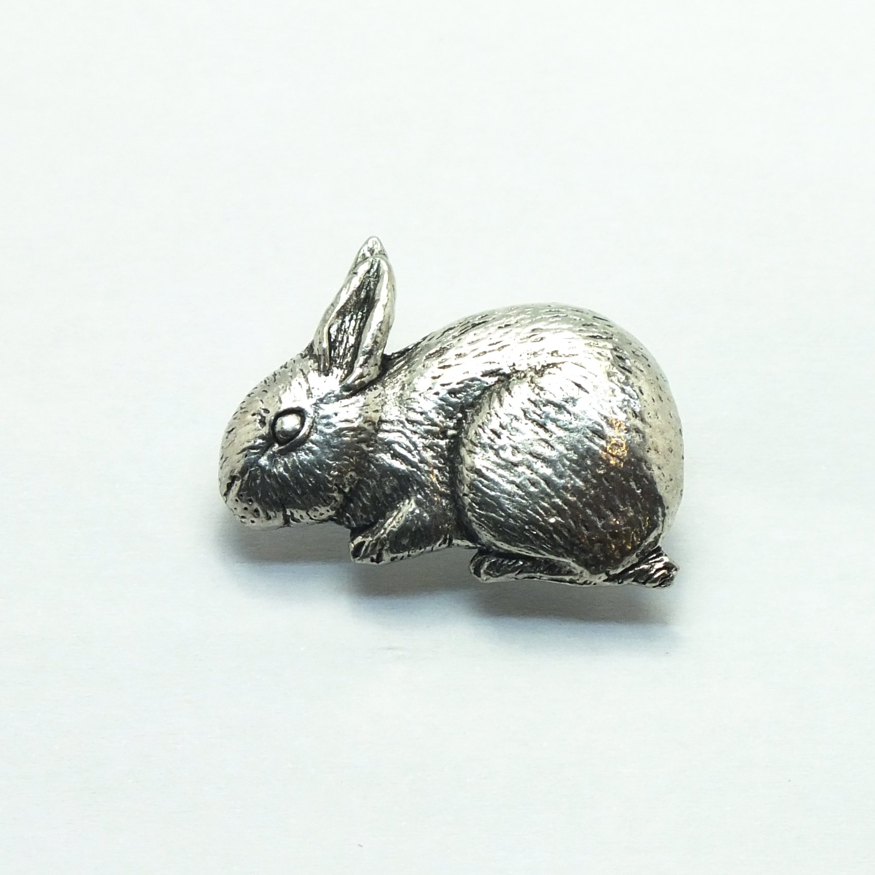 Rabbit Pin Badge Brooch Gift, Supplied in Organza Bag by Pewter Gifts