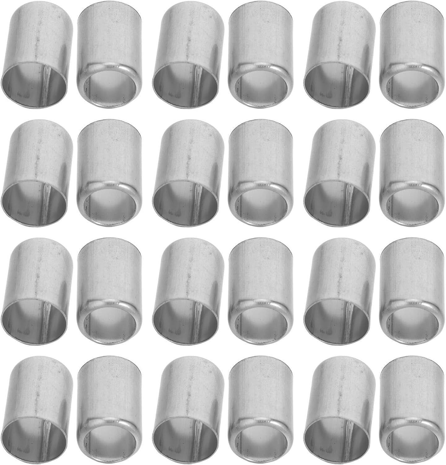 OSALADI 30pcs Stainless Steel Hydraulic Hose Fitting Sleeves with Stable Compression and Quick Installation Design, 16mm High Pressure Pipe Crimp Ferrules for Hydraulic Systems