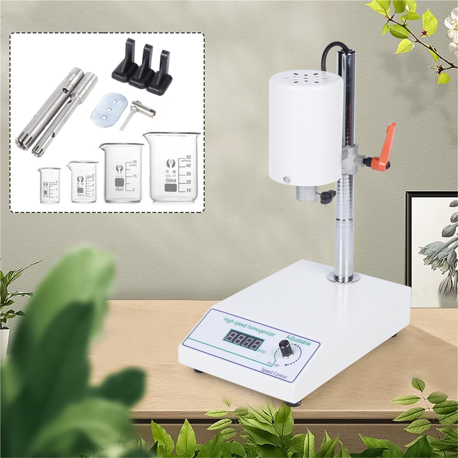 Homogenizator, Homogenizator FSH-2A o dużej prędkości, 220 W, dyspergator laboratoryjny, emulgator, rozbija membranę, 8000-22000 obr./min