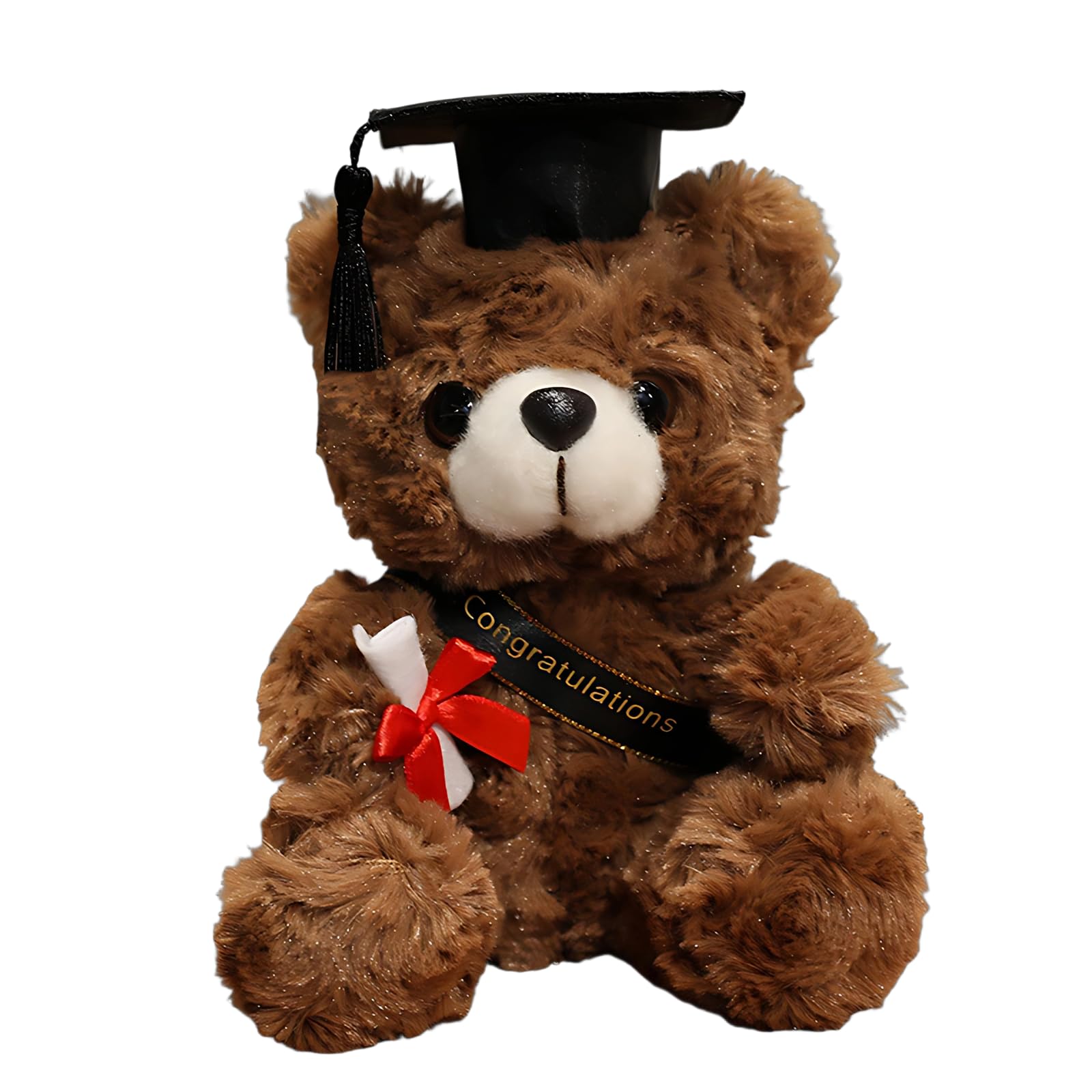 SKJAXF Graduation Bear, Perfect Graduation Gifts for Her and Him, Dark Brown Teddy Bear for University Graduation, Unique Graduation Present with Emotional Value