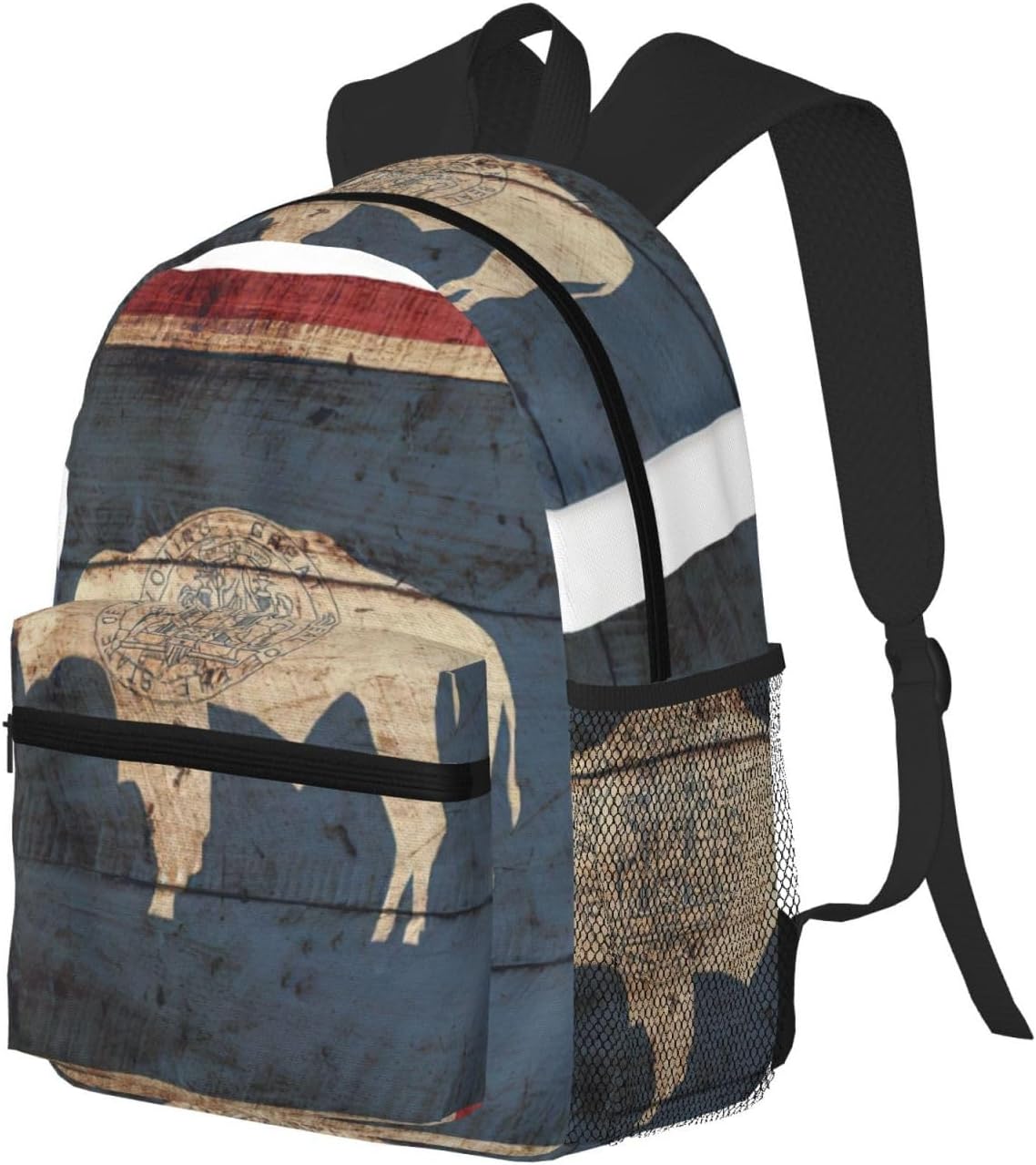 Wyoming State Flag Map Backpack Large Sports Bag, Best for Basketball, Soccer, Volleyball, Swim, Gym, Travel