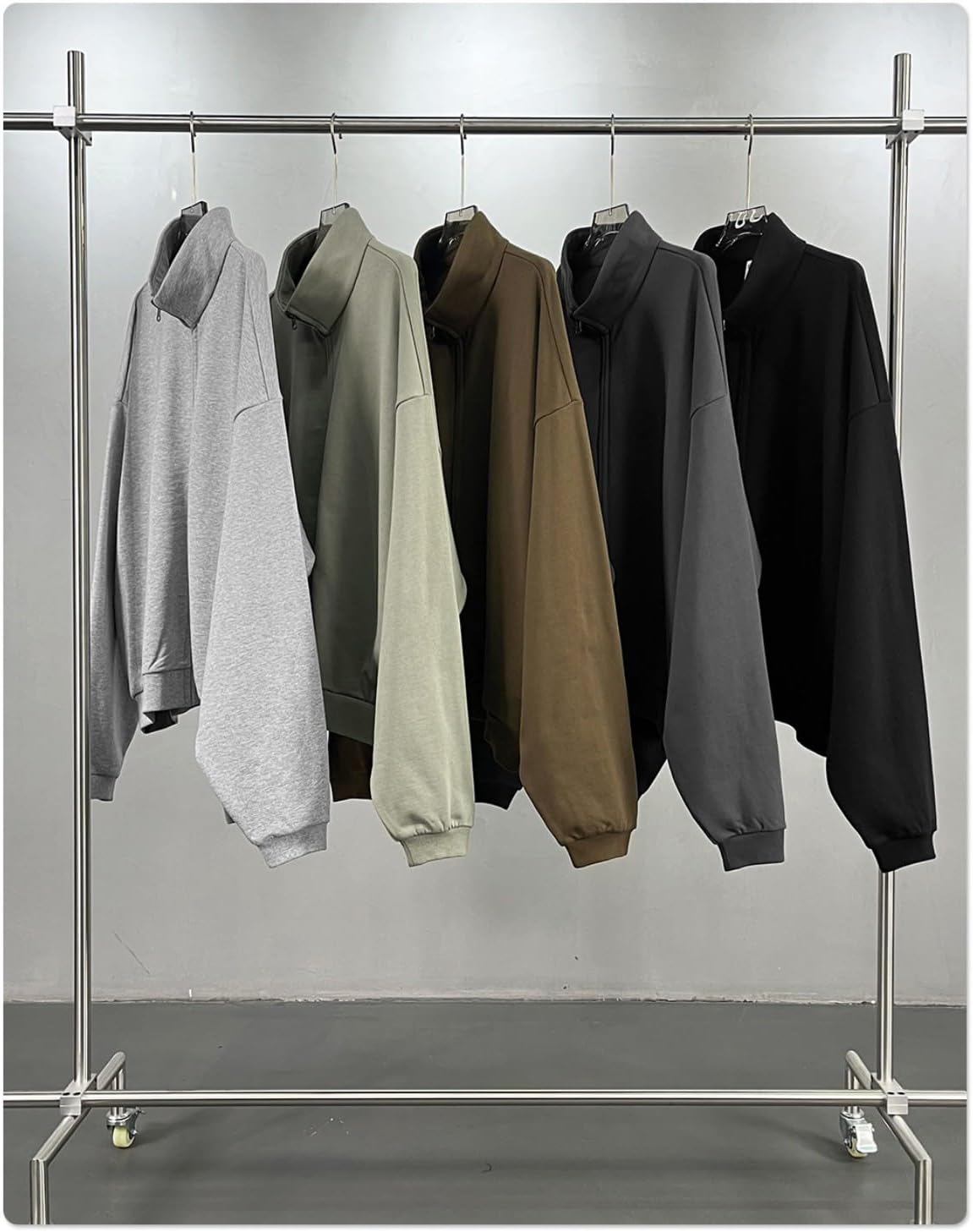 Mi Bo Tong Mens Collar Running Sweatshirt Cotton Hoodless Blazer Cardigan Jacket Sports Sweatshirt Fall