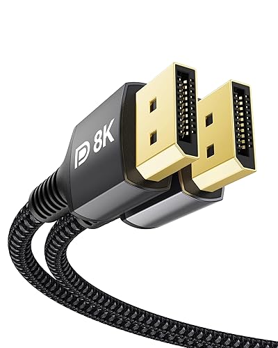 Miniatura 8 de Stouchi Cable DisplayPort 2.1, 16K 16FT5M DisplayPort Cable 80Gbps 16K 60Hz, 10K60Hz, 8K 60Hz HBR3 4K60Hz144Hz 5K 60Hz 1080P 240Hz Compatible con