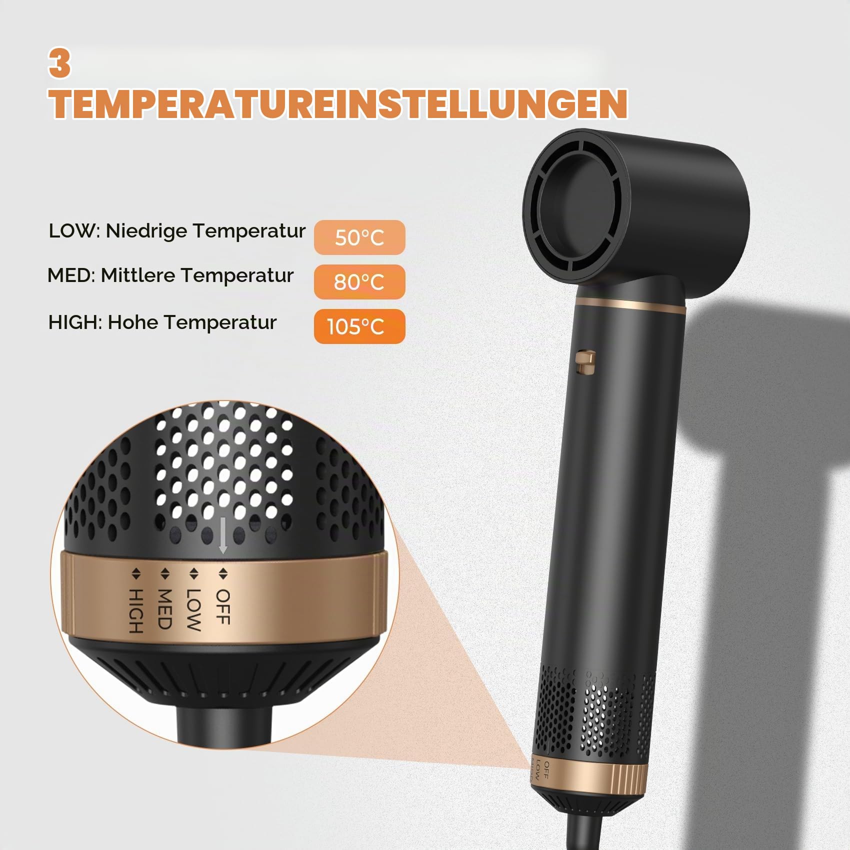 UMIGA Airstyler 5 in 1 Hairstyler mit Air Lockenstab Föhn Set, Rosa