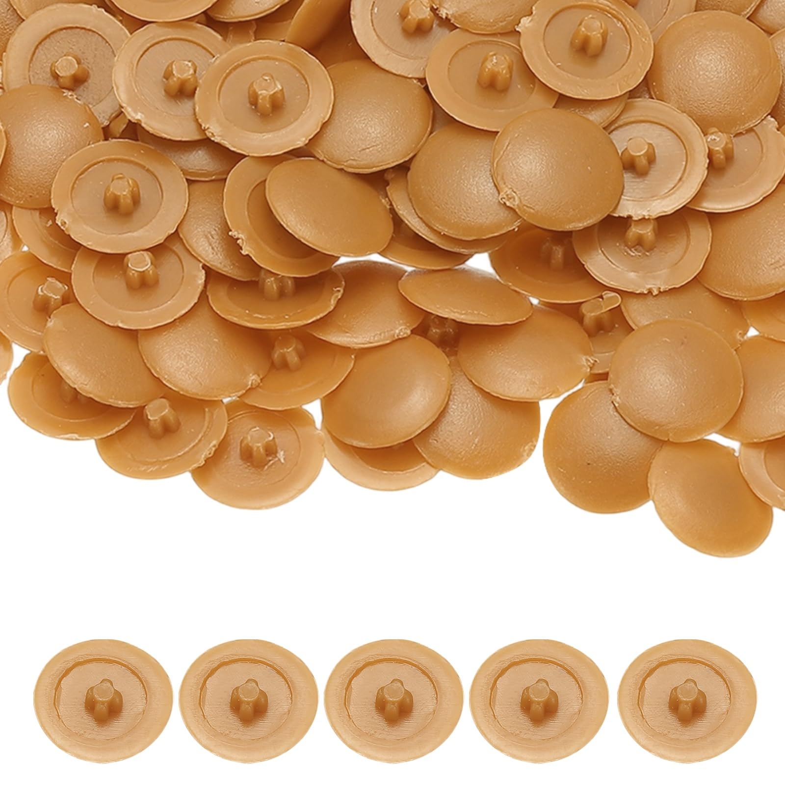 PATIKIL Screw Caps Covers, Plastic Self Tapping Hole Cap Covers Dust Proof Sticker Waterproof - Fitting for (Diameter 4 mm Flat Cross Screw - Furniture - Cabinet) 250 Pack & Orange Yellow
