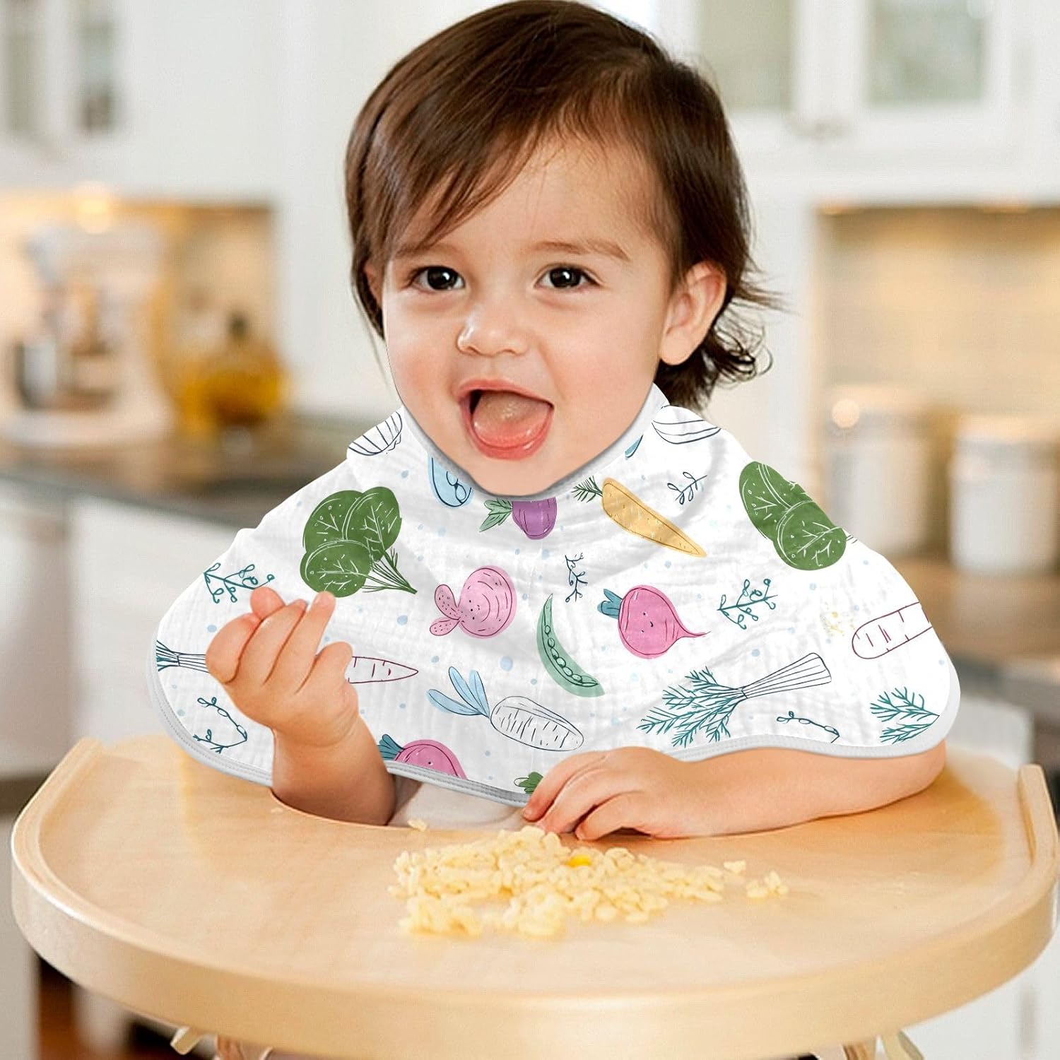 vvfelixl Cute Vegetables Burp Cloths for Baby Boy Girls Baby Washcloths Burp Rags 1 Pack