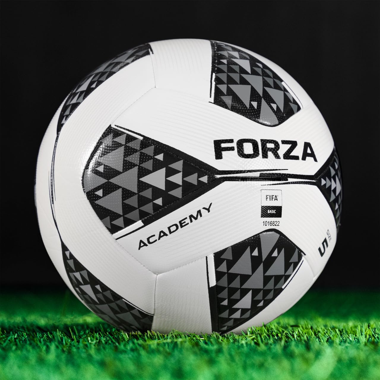 FORZA Academy Footballs – FIFA Certified, Durable Match & Training Balls, 6 Colour Options & Multipacks (Black & White, Size 5 (Adult) - Pack of 3)