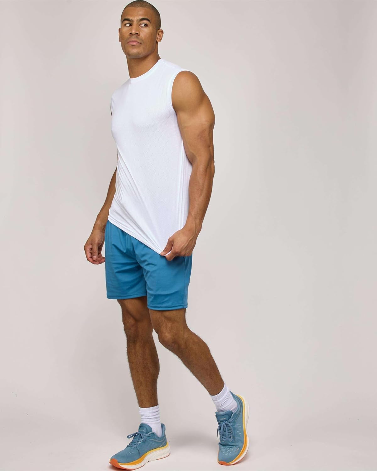 Real Essentials 5 Pack: Men's Breeze Tech Tank Tops Sleeveless Shirts Workout Muscle Athletic Running (Big & Tall Available) - Image 4