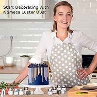 Vista 7 de Nomeca Polvo de Brillo Comestible, 8 Gramos Polvo para Pasteles Dorado Brillante de Grado Alimenticio Polvo de Colorante Alimentario Metálico