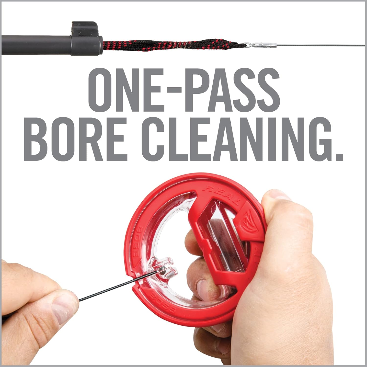 Real Avid Bore Boss Combo Kits with 4oz CLP - One-Pass Cable Bore Cleaner with Integrated Brush & Mop + CLP - Rifle Shotgun & Handgun Calibers (.30, 9mm/.357/.38, .44/.45, .243, .22, 12 & 20 GA)