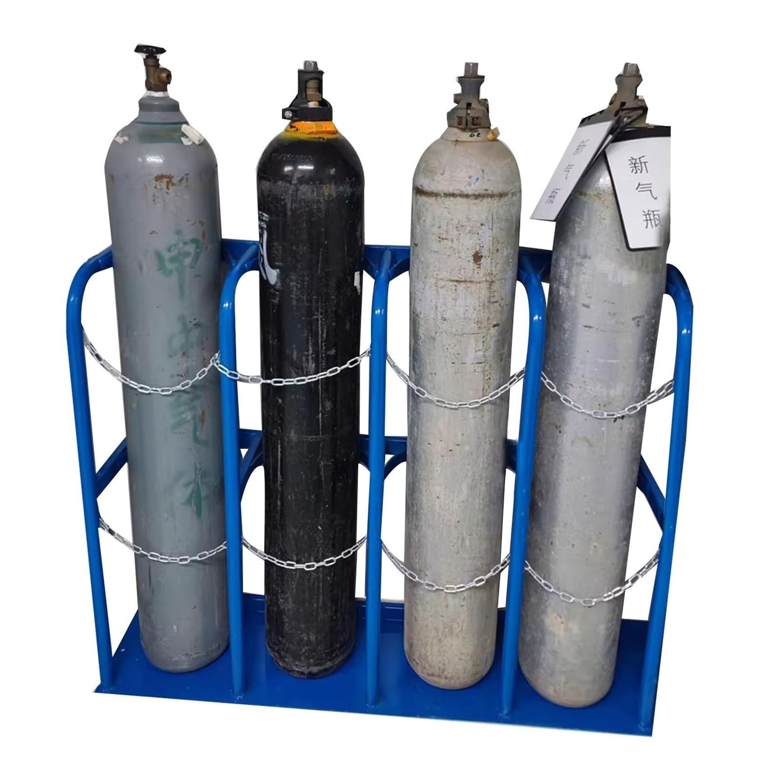 WQPMNYG 40L Oxygen Tank Holder Stand – 100cm Tall Floor Mount Gas Cylinder Rack, Fits Medical O2, Propane, CO2, Nitrogen Tanks