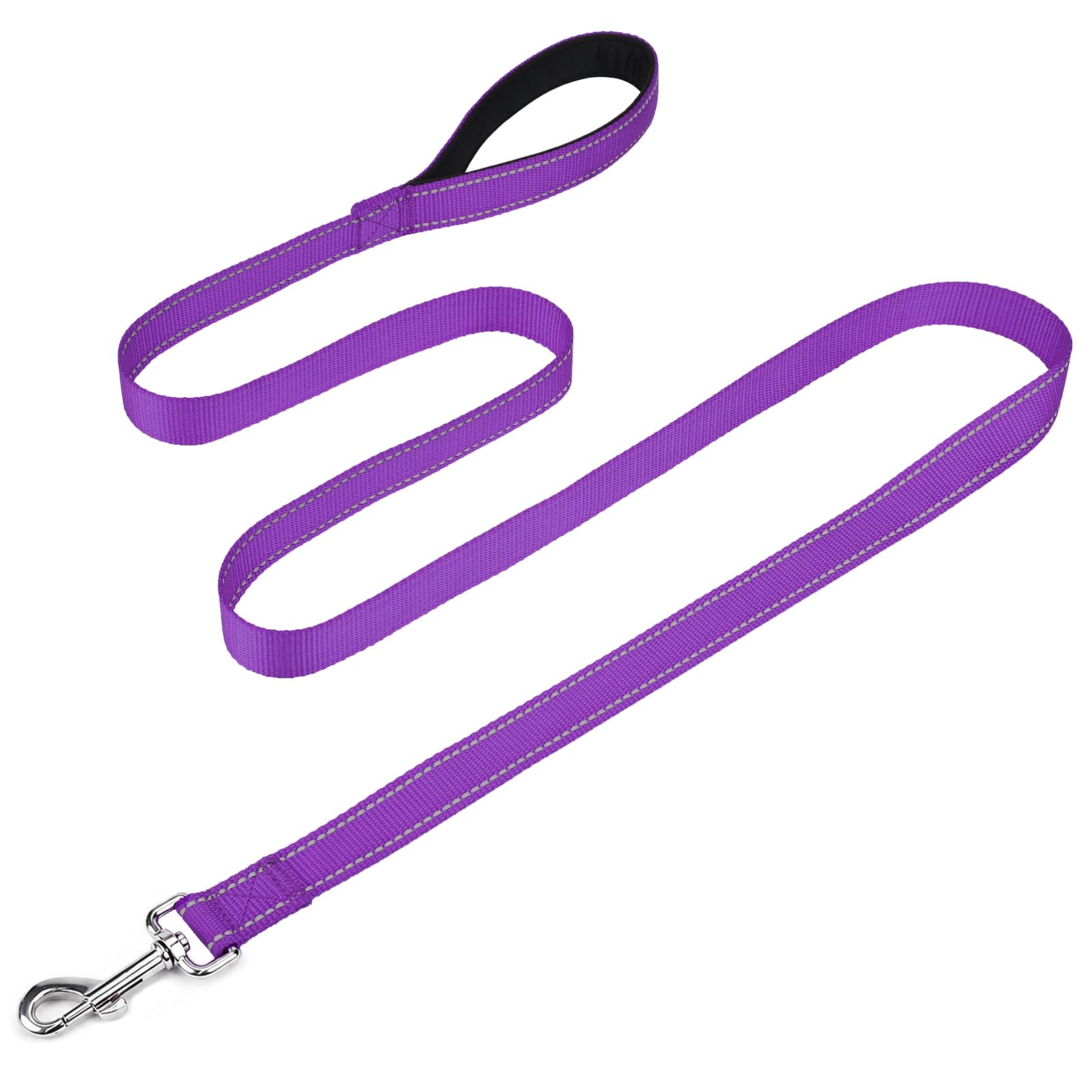 FunTags Reflective Nylon Dog Leash for Small & Medium Dogs, 6FT for Walks — image 1