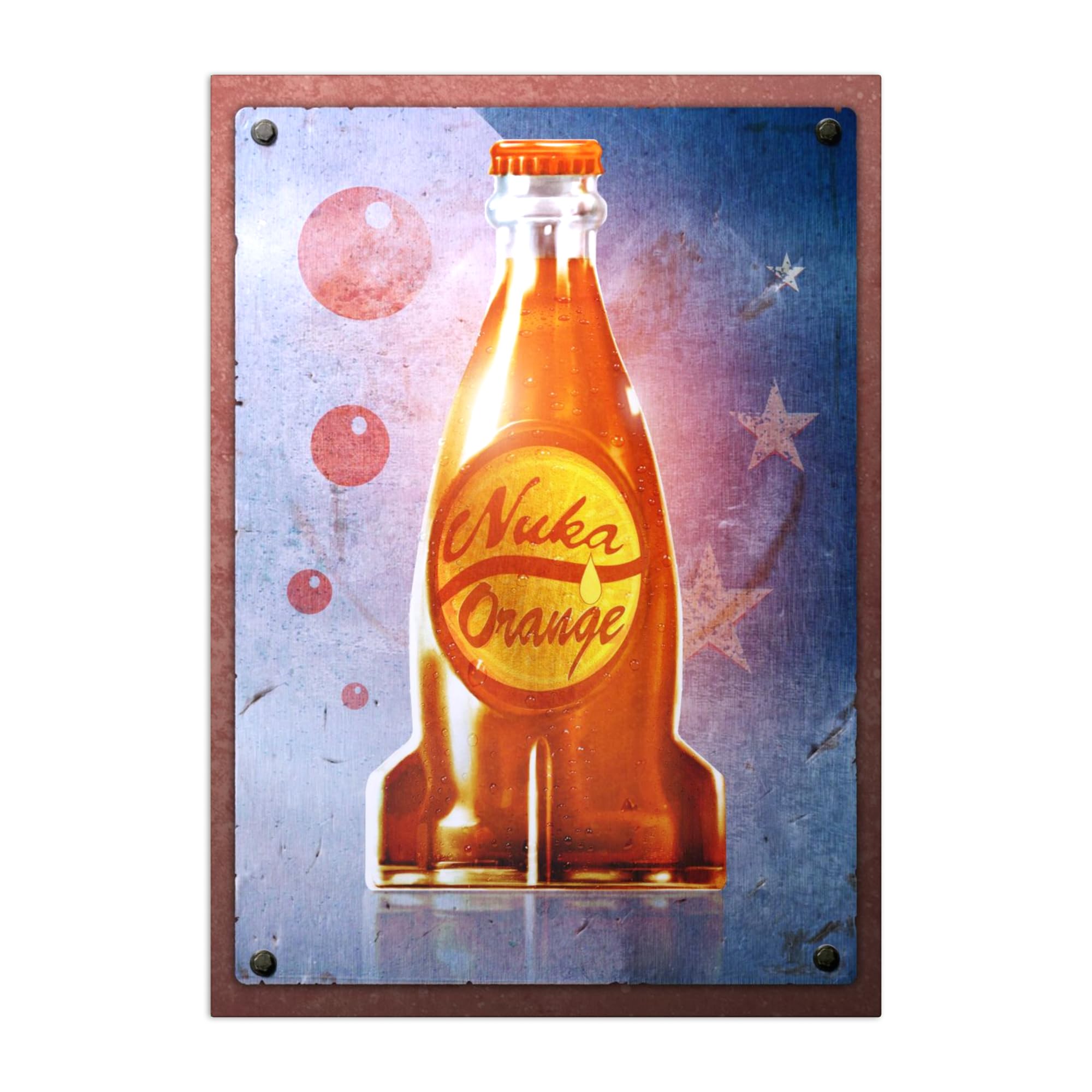 Displate - Poster In Metallo - Montato a Magnete - Fallout - Nuka Cola Orange