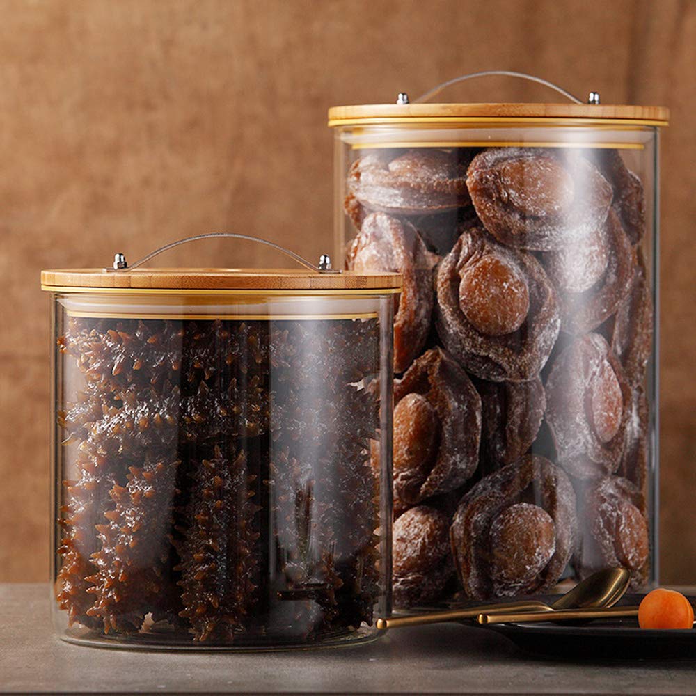 Contenitore Contenitori Alimentari, Barattoli di Vetro, Ermetico, Vasetti di Conservazione per tè Erbe Spezie Zucchero Contenitori per Alimenti Durevole, 5000ml