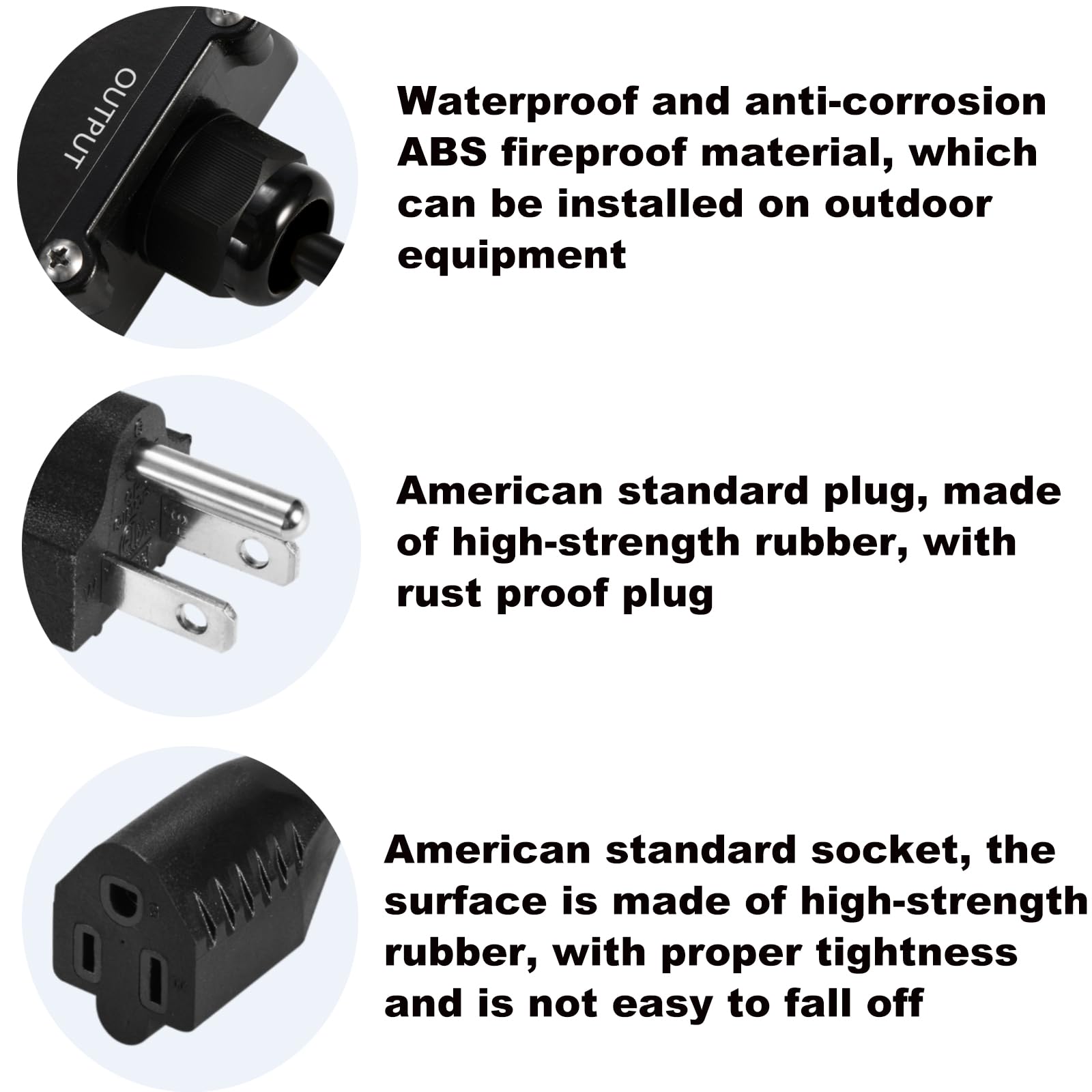 AC110V Waterproof Remote Power Switch 20amp Wireless Remote Control Outlet Plug Switch with Long Range Remote Outdoor Weatherproof — view 4