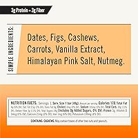 Vista 1 de Thunderbird Bars - Bocadillo energético, sin gluten con proteínas, comida real saludable, paleo vegano sin OMG, sin azúcar añadido, sabor a anacardo