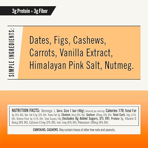 Thunderbird Bars - Bocadillo energético, sin gluten con proteínas, comida real saludable, paleo vegano sin OMG, sin azúcar añadido, sabor a anacardo