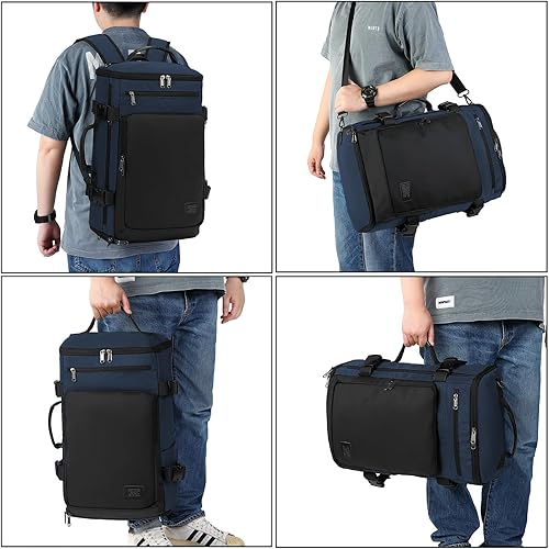 Miniatura 96 de Bolsa de lona para gimnasio, 4 vías, impermeable, con compartimento para zapatos, para viajes, deporte, senderismo, laptop, Cielo estrellado