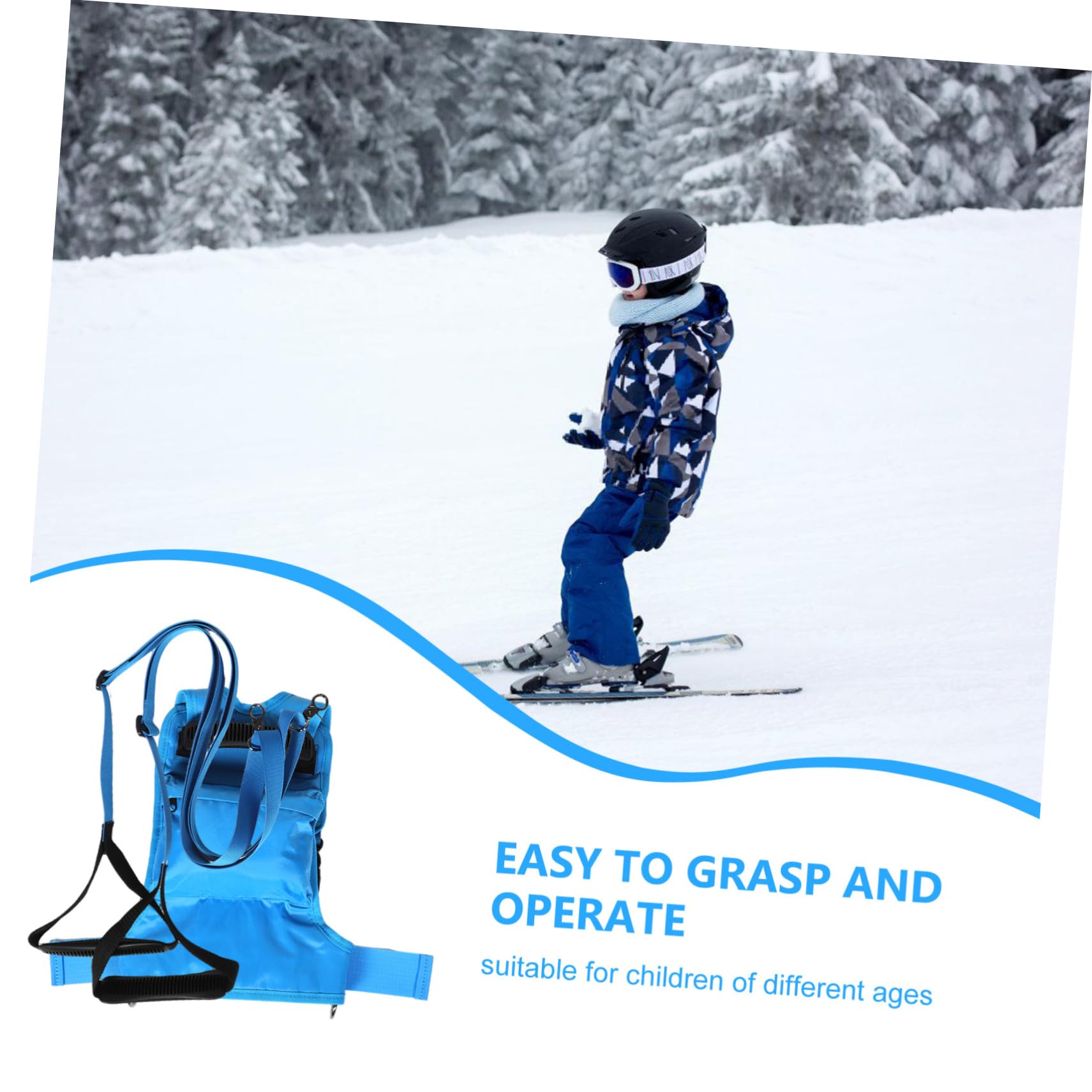 Corde De Ski pour Garçon Fille Laisse Entraînement Sécurisée Et pour Débutants Prévention Chutes Et Apprentissage Rapide Ski Ajustable