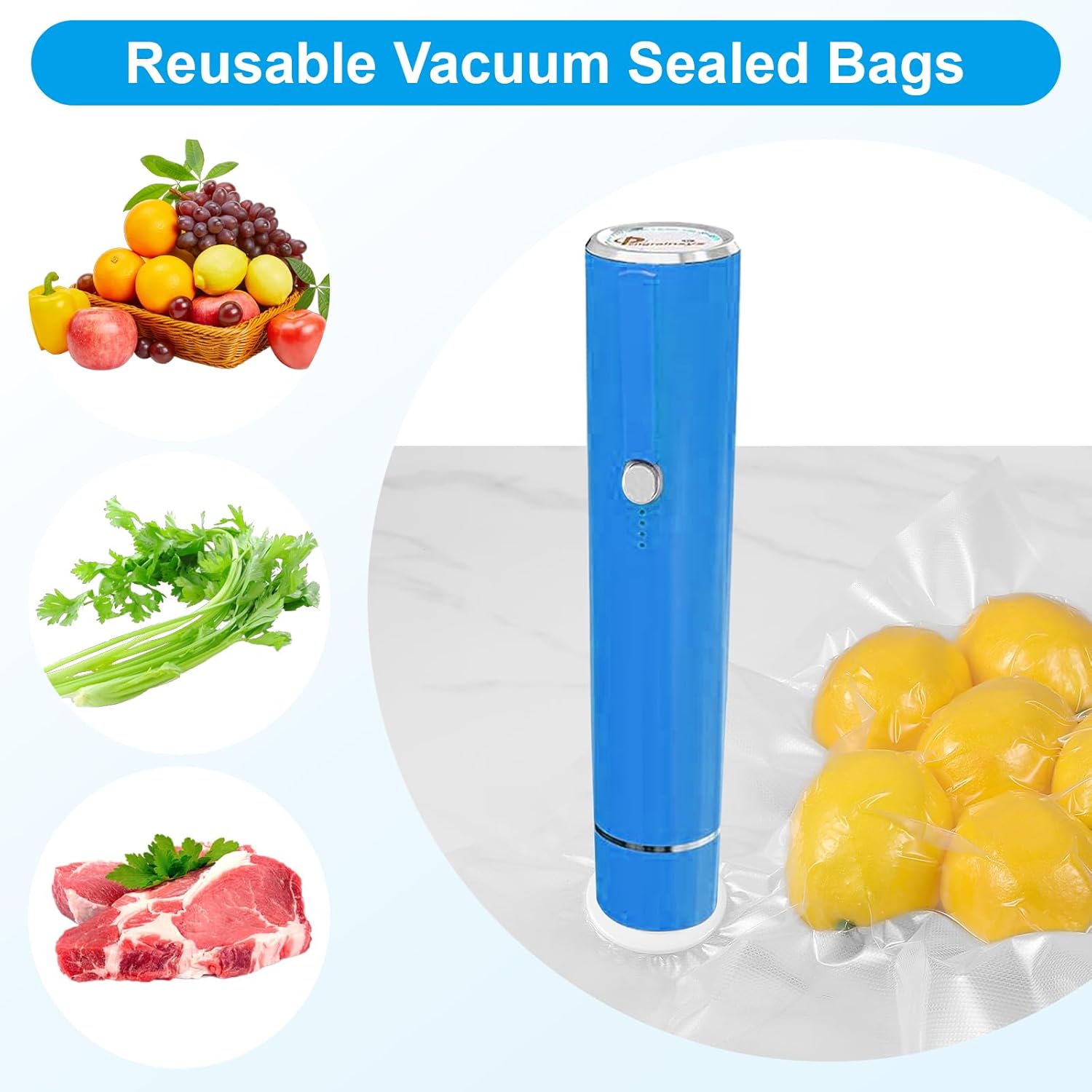 40 Pcs Vacuum Sealer Bags for Food with Air Valve, Reusable Sous Vide Bags (20 Large+20 Small) - Image 6