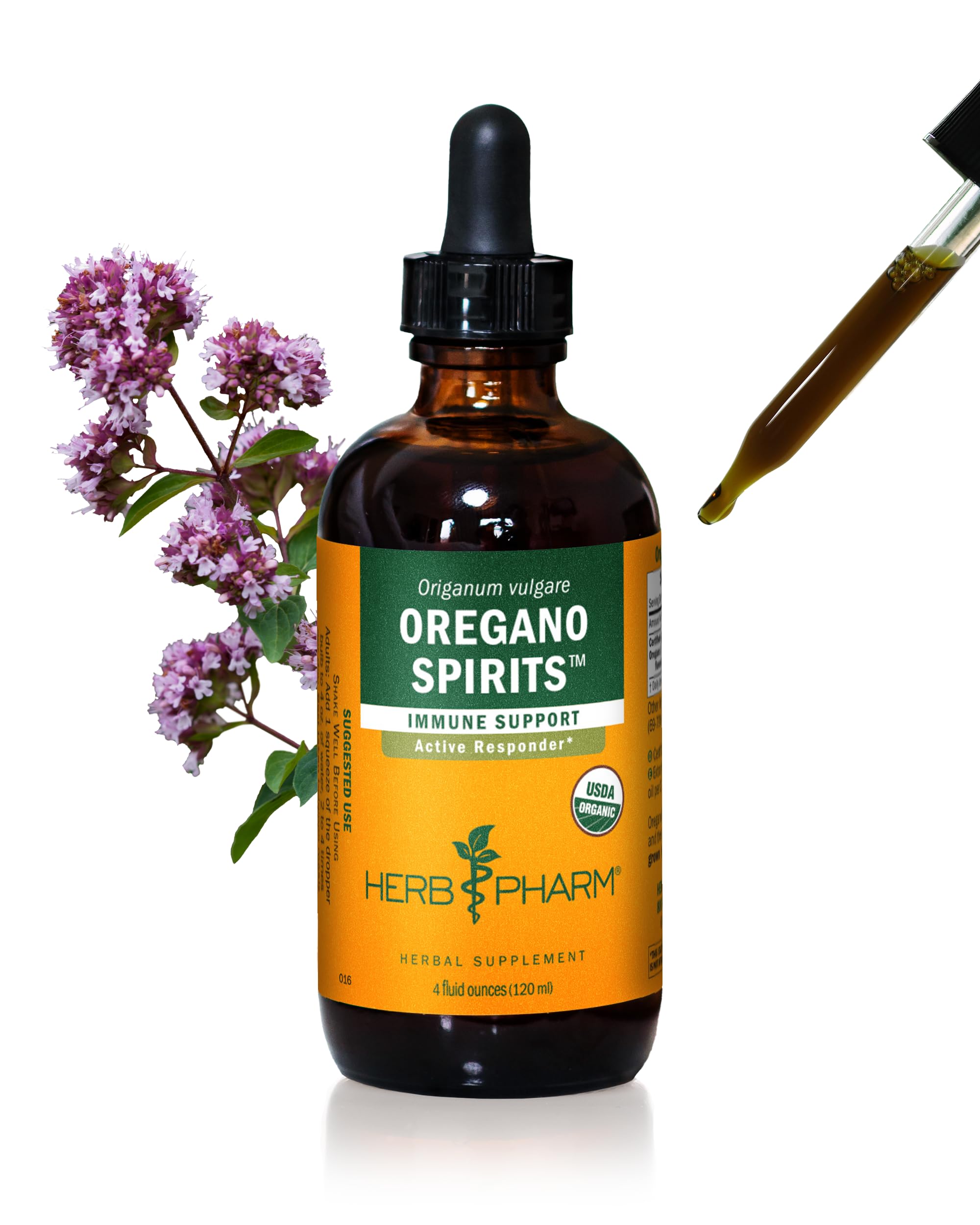 Herb Pharm Suplemento fitoterápico para a imunidade de orégano líquido, 120 mL