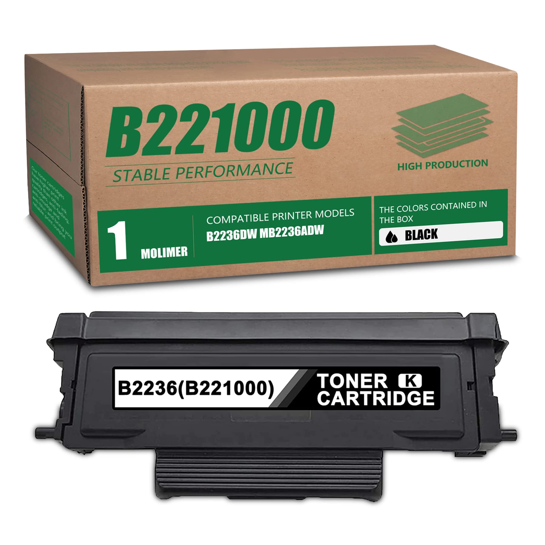 Cartouche Toner Noir Lexmark B2236 - Rendement 1500 Pages - Compatible B2442, B2650, Etc. - Haute Capacité - 6