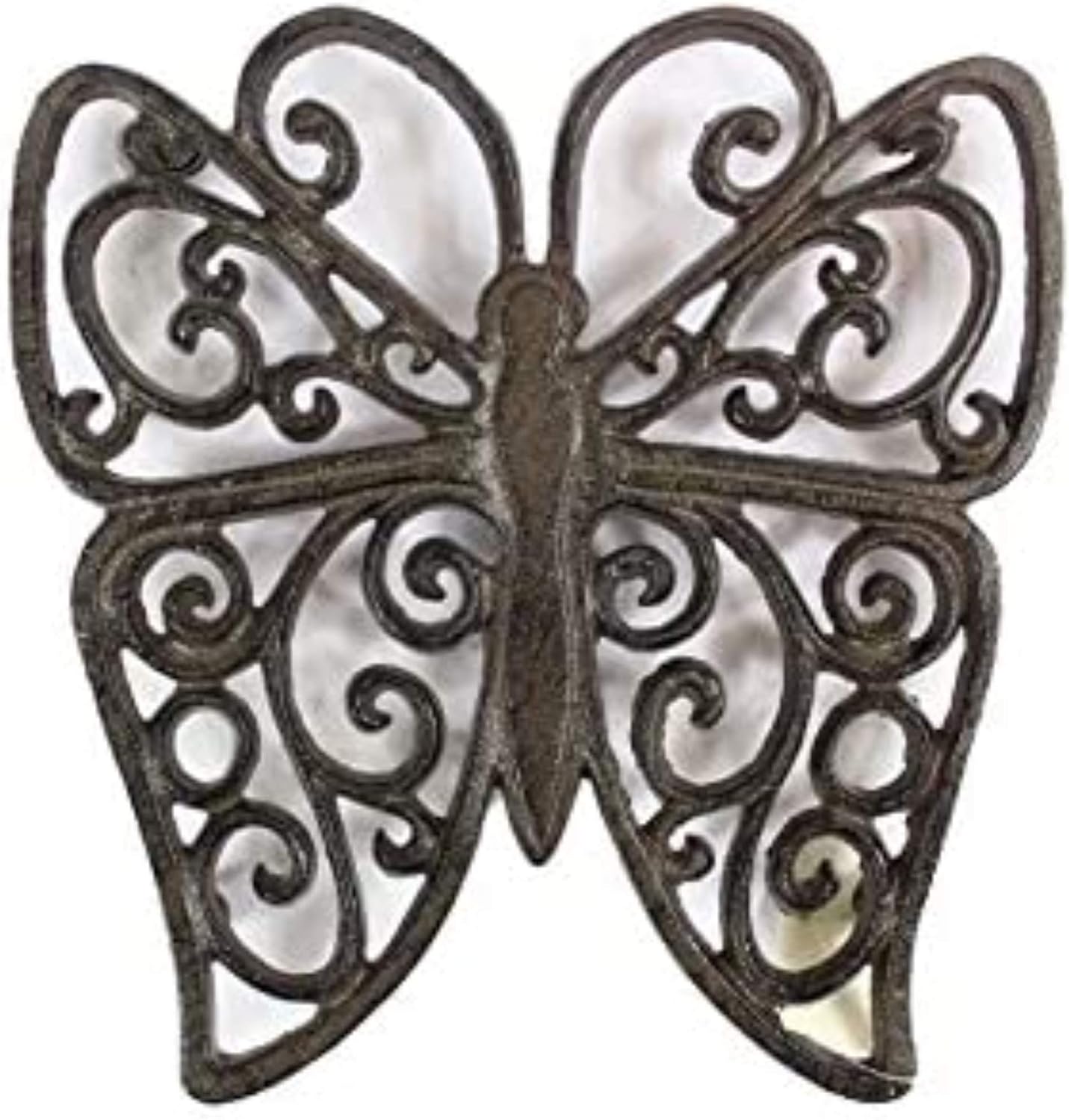 Handcrafted Nautical Decor Cast Iron Butterfly Trivet 8" - Decorative Cast Iron - Butterfly Decoration