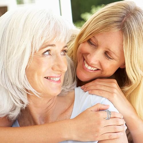 Miniatura 7 de Long tiantian Anillo antiestrés para hija con texto en inglés "To my Daughter", regalo para hija de mamá, anillo de ansiedad para hija, regalos de