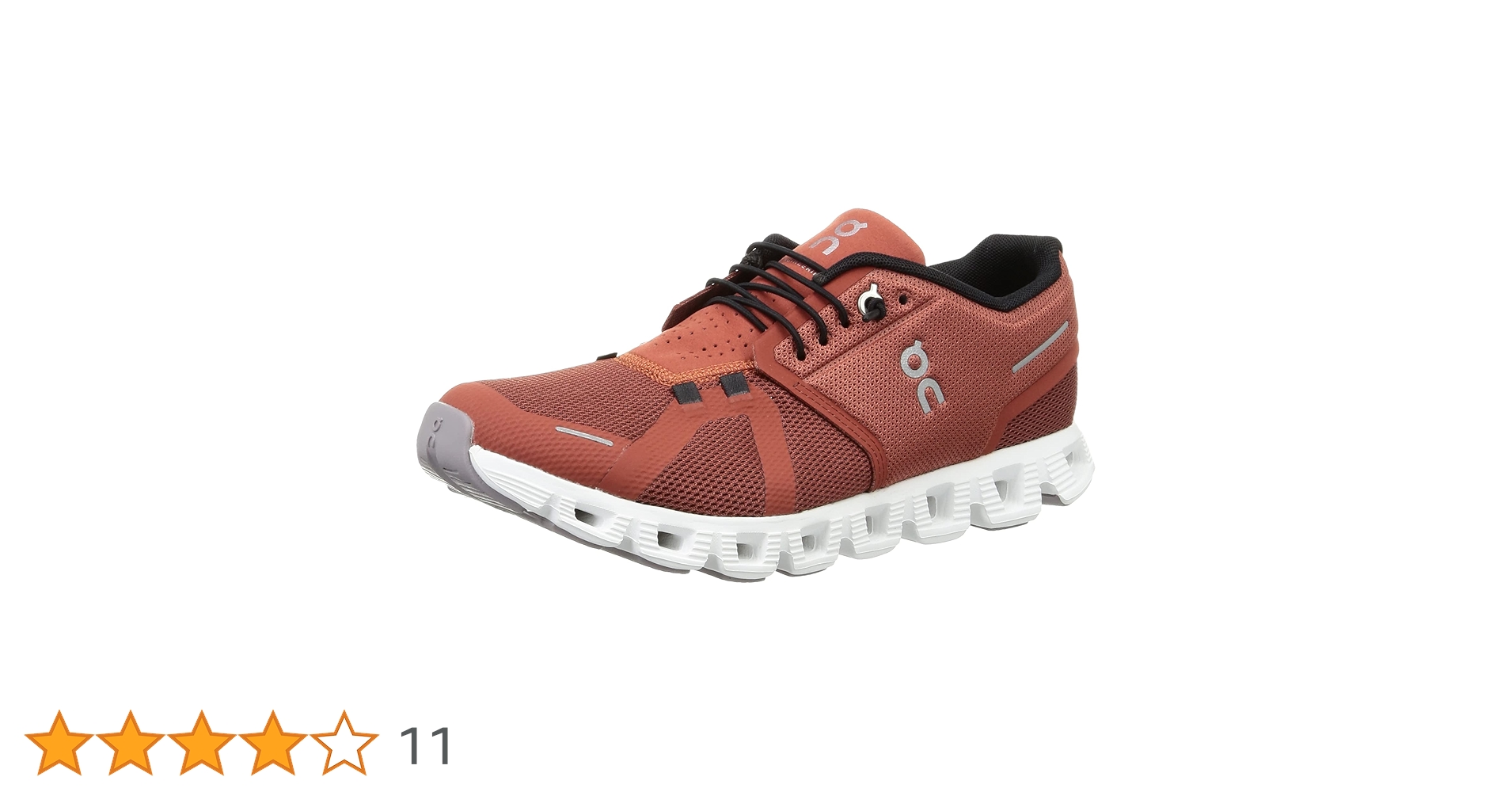 On Mens Cloud 5 Textile Synthetic Ruby Rust Trainers 8.5 US