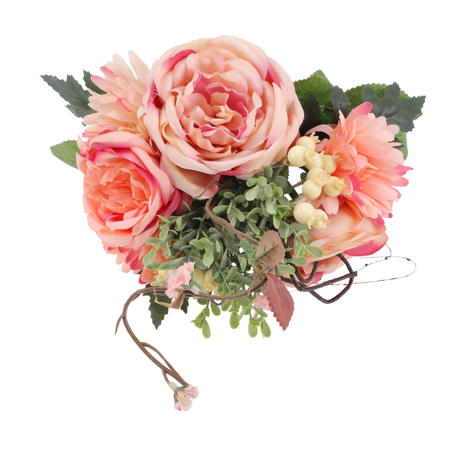 PRETYZOOM 3 Racimos Ramo de Rosas Artificiales Centro de Mesa Artificial Flowers jarrones para Flores Decoraciones para Salas de casa Floral centros de Mesa para Comedor Flores Artificiales
