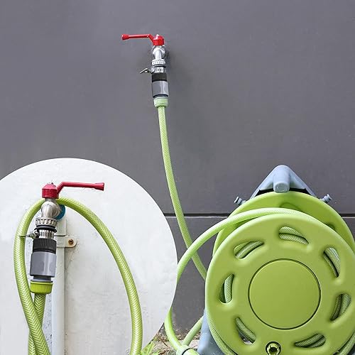 Miniatura 5 de Hourleey Manguera de jardín Conector rápido Manguera de jardín de plástico de 34 pulgadas, accesorios de conexión rápida, conectores macho y hembra,