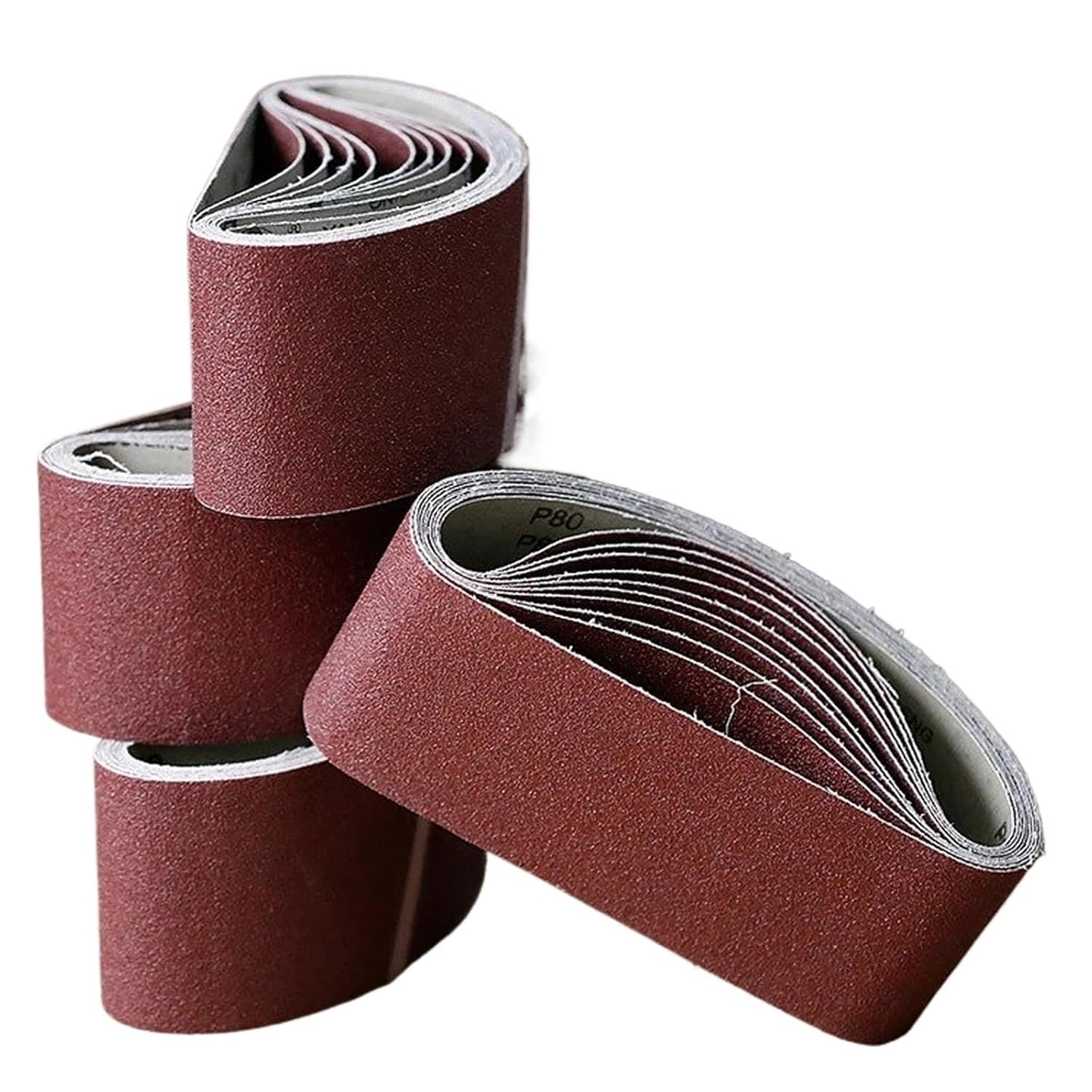 1/2/5Pcs Sanding Belts 915x100mm Abrasive Screen Band 80-400 Grit Sandpaper for Wood Soft Metal Grinding Polishing Sander Tools(2Pcs,80 Grit)