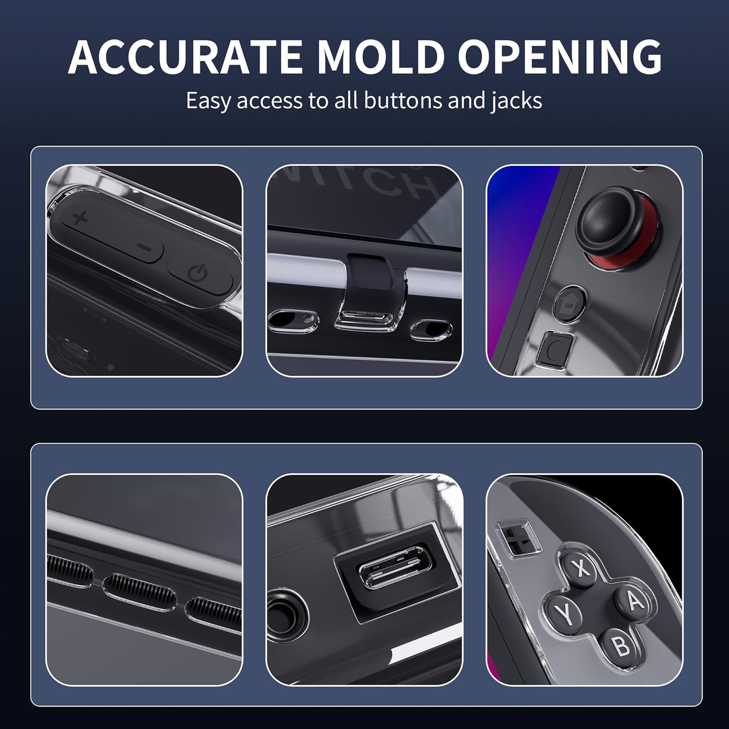 [Improved Version] Switch 2 Dockable Case, Clear Protective Cover Skin Compatible with Nintendo Switch 2 2025 Console, Transparent Hardshell Easy to Switch 2 Charging Dock Docking - Image 5