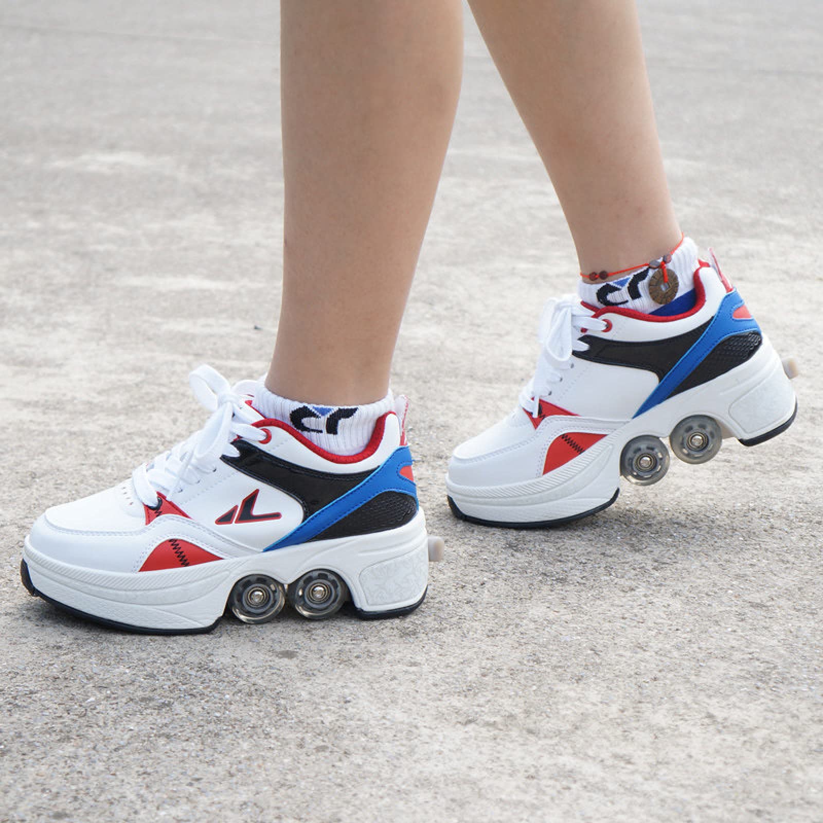 Sneaker Mit Rollen HUOQILIN Kinder Skate-Schuhe Mit Rollen