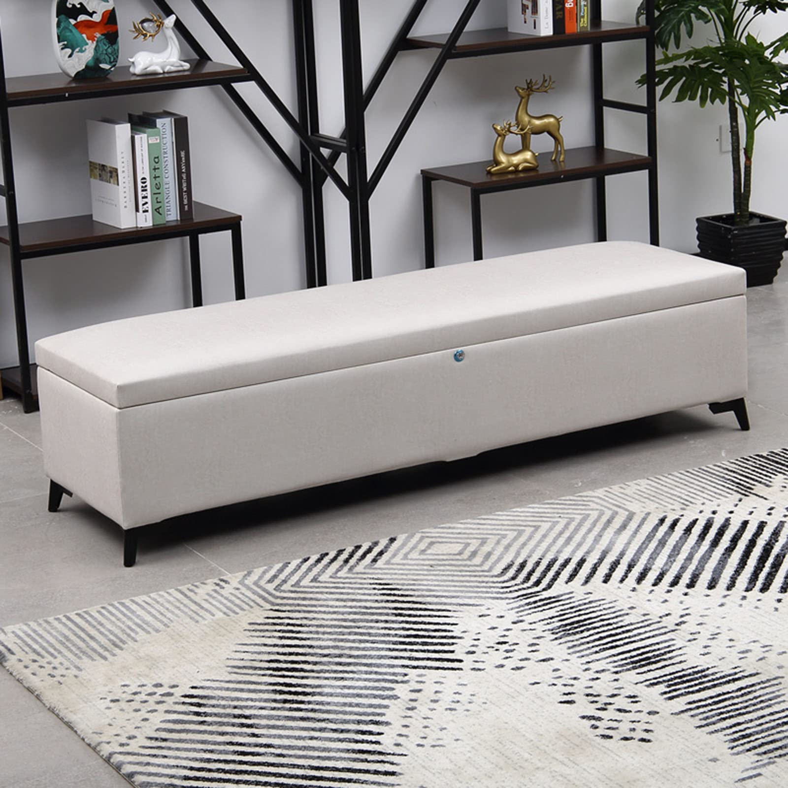 MYUYEE Hallway Storage Bench, Multipurpose Storage Bench Shoe, Shoe Cabinet Bench, With Cushioned Seat, For Living Room, Entryway, Bedroom(E-120 * 40 * 40)