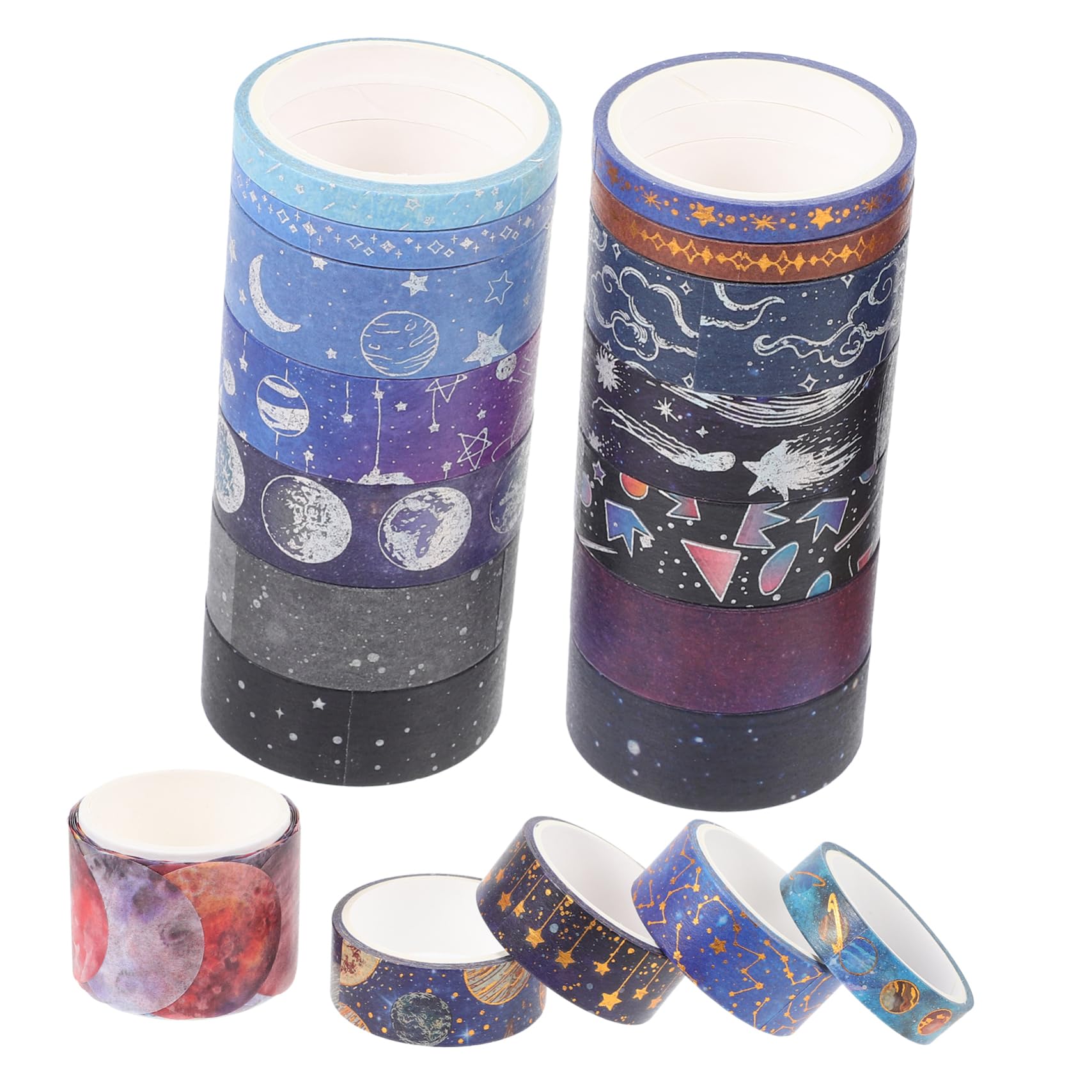 Housoutil 4 Sätze Washi Tape Glitzernde Dekoration Für Scrapbooking Bastelprojekte Geschenkverpackungen Und Diy Ideen Design 19 Rollen * 4