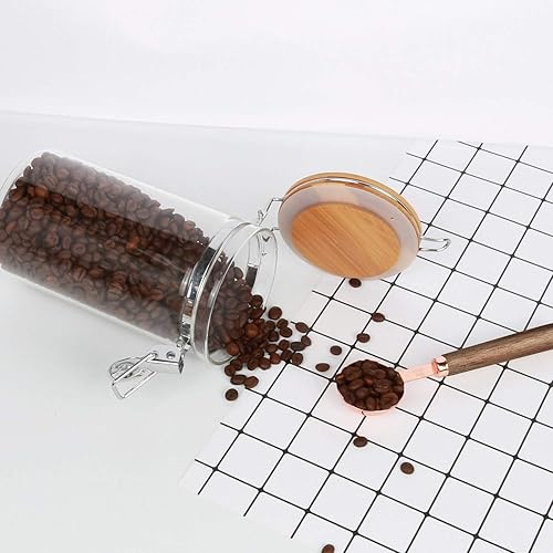 Miniatura 6 de Tarros de vidrio de borosilicato transparente con abrazadera de bloqueo hermético, tapas de bambú para cocina, sin BPA