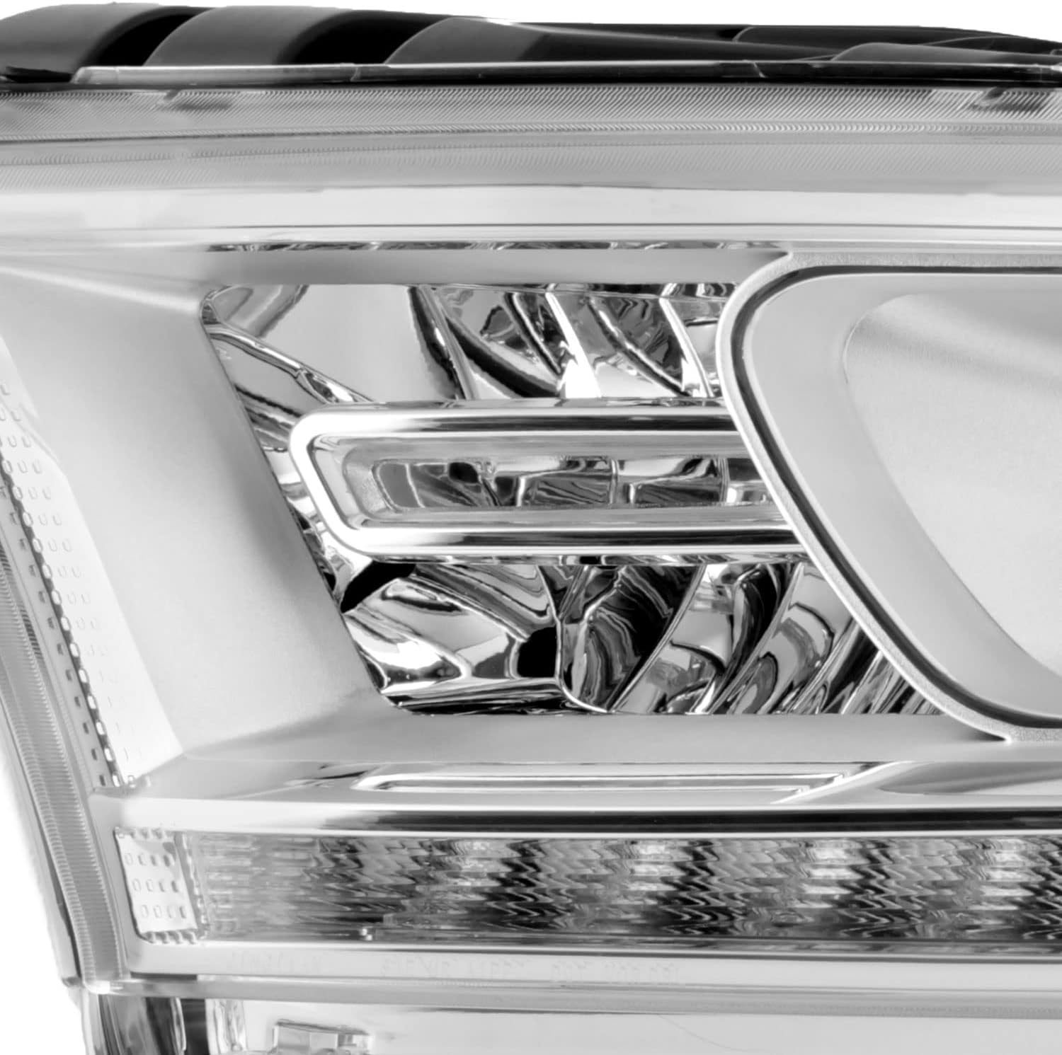 AKKON - Fits 2016-2020 Dodge Durango [Halogen Type] Chrome Bezel Projector Headlight w/LED DRL Running Driver Left Replacement
