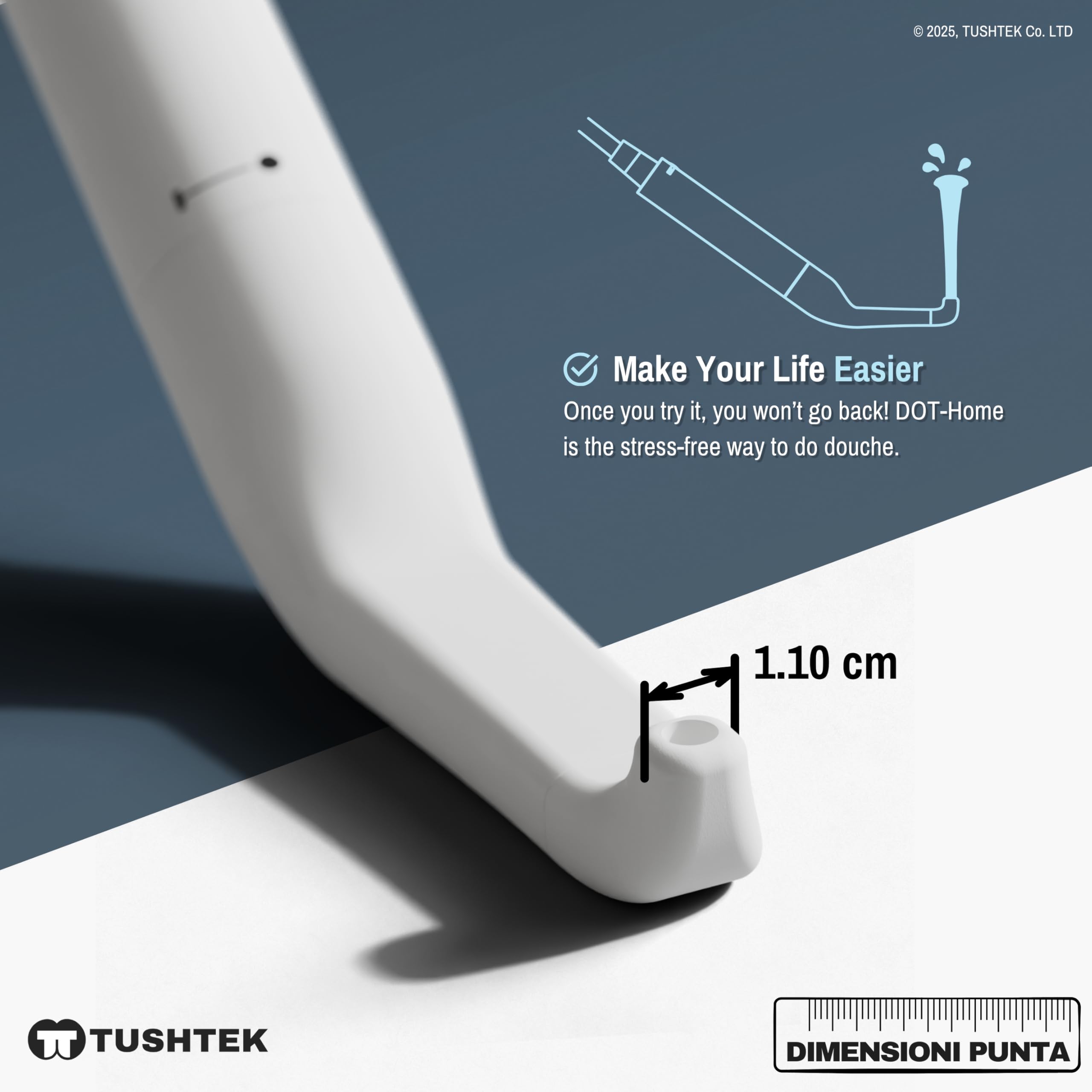 DOT-Home Filtered Shower Head - Quick-Change Handheld Bidet with Activated Carbon Filter for Gentle Intimate Hygiene