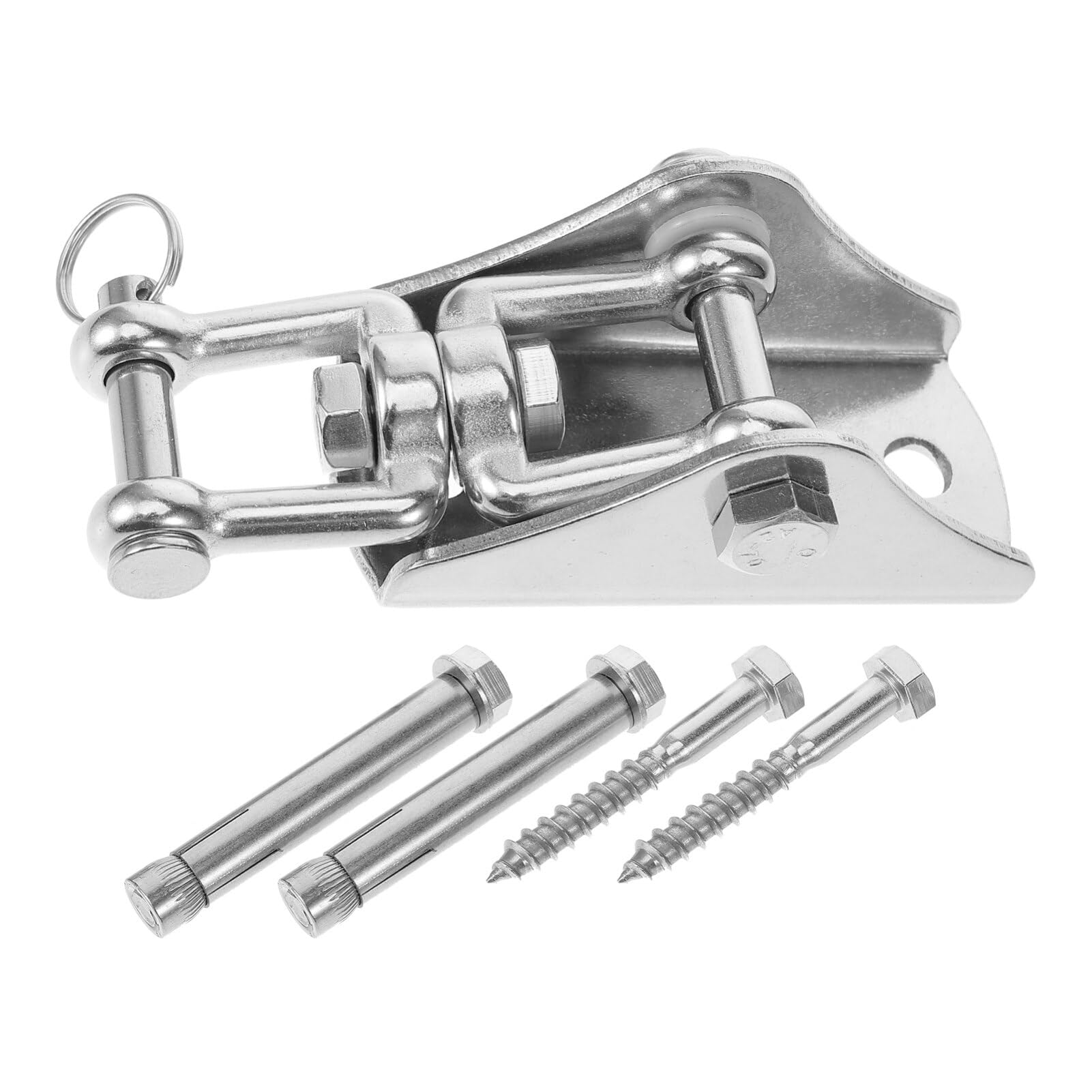 Happyyami Ganchos para Colgar Hamacas de Acero Inoxidable Plata 1 Set