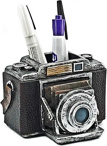 Miniatura 4 de Bellaa 24094 - Soporte para lápiz de cámara, para oficina, retro, antigüedades, organizador de escritorio, rústico, shabby chic, sujetalibros,