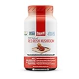 Fresh Nutrition Organic Reishi Mushroom Capsules - Rich in Alpha Glucan - Ganoderma Lucidum & Ganoderma Applanatim - Third Party Tested - 90 Capsules/Pills