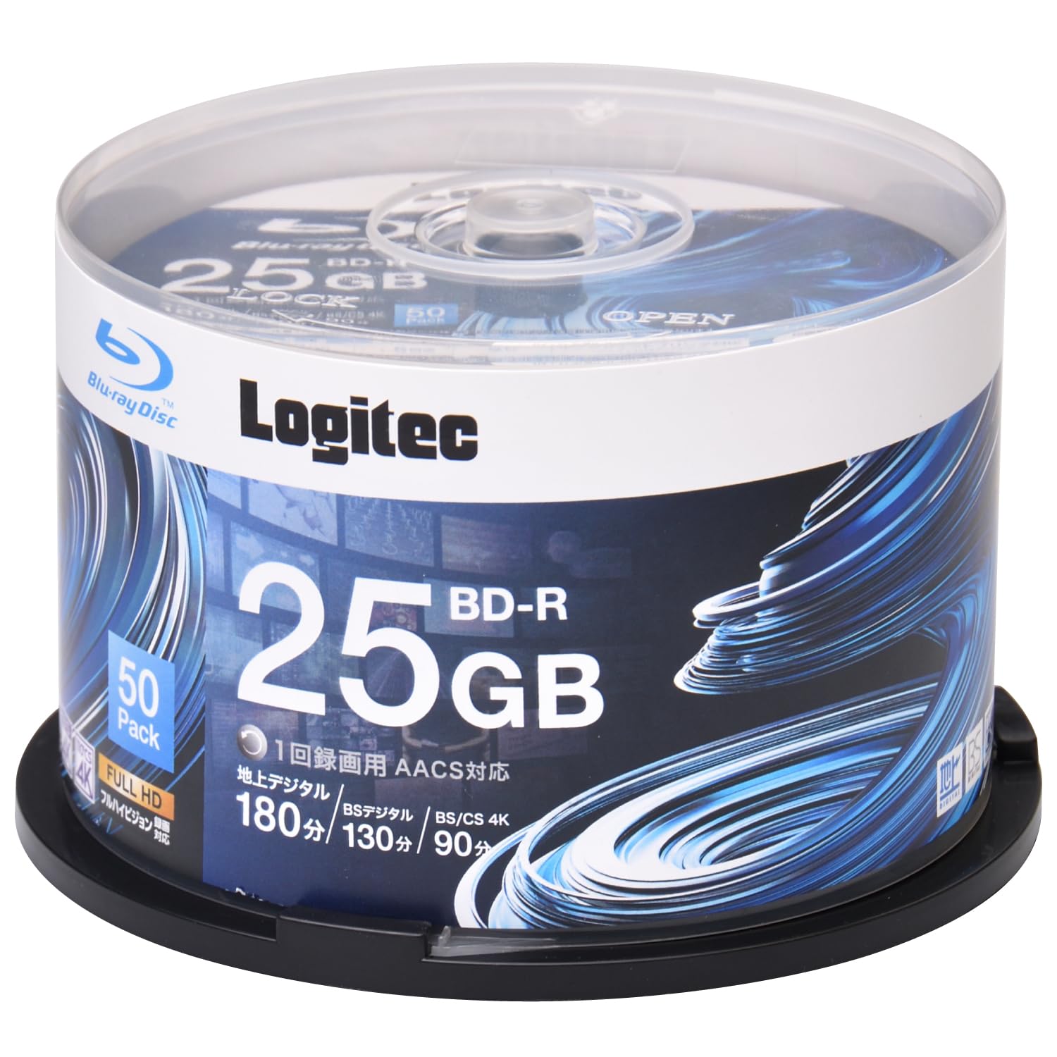ロジテック BD-R 25GB 6倍速 50枚入り