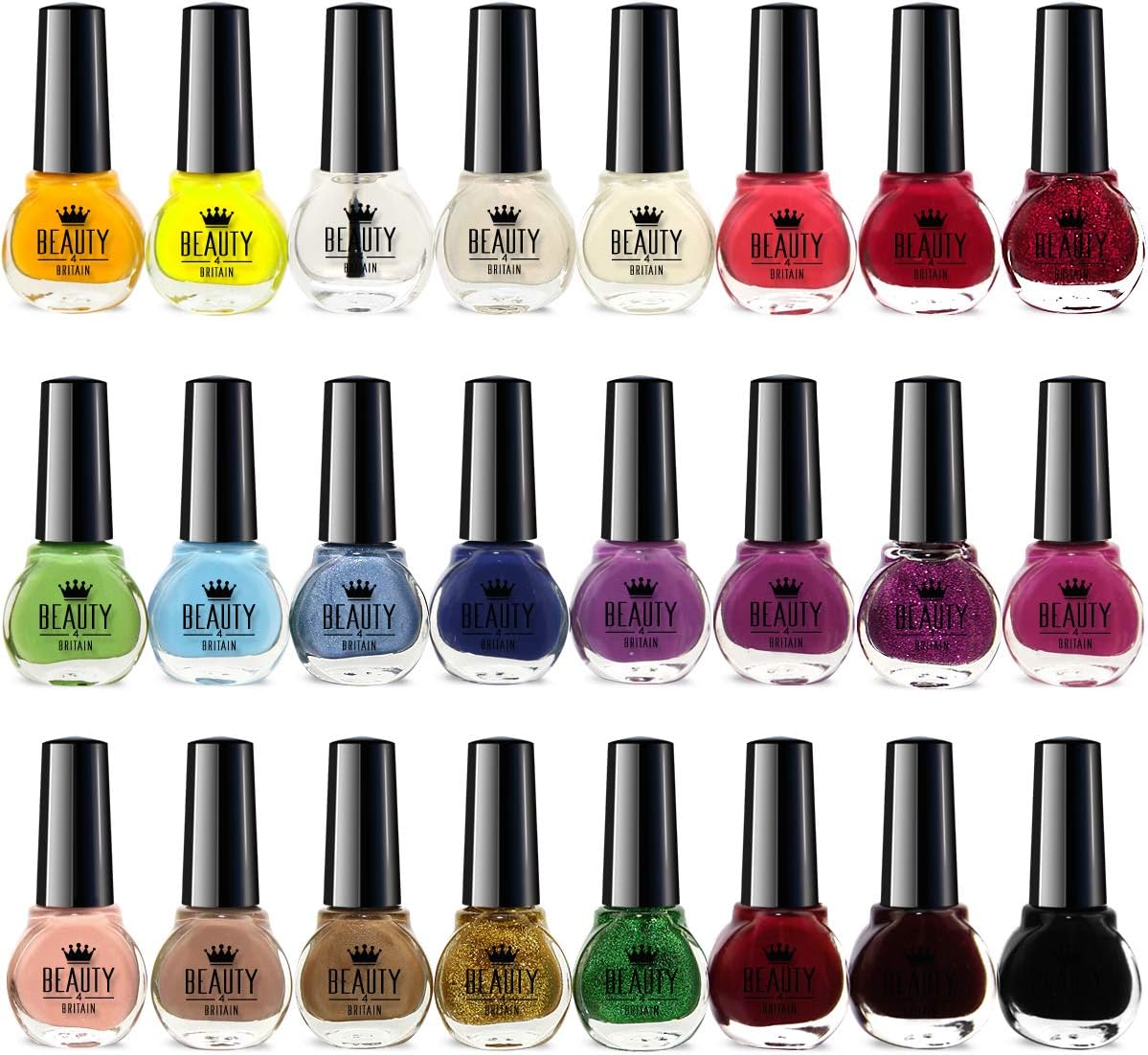 24 x NAIL POLISH VARNISH SET 24 DIFFERENT STANDARD COLOURS WHOLESALE BEST GIFT